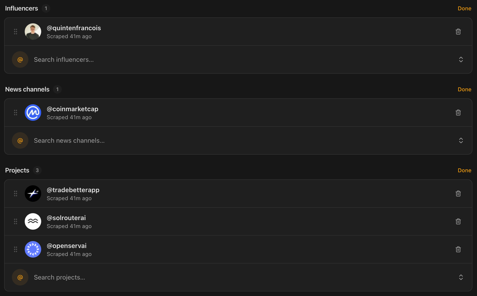 Adding handles on the Handles page