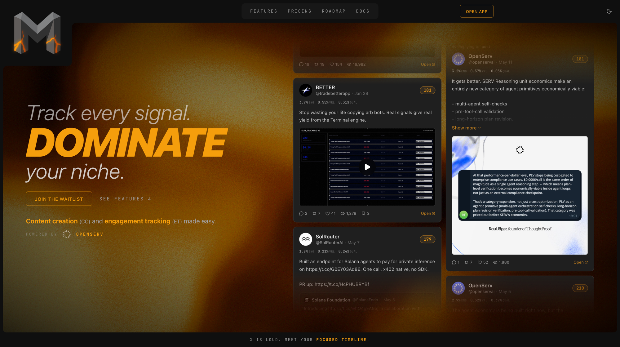 The MBER landing page